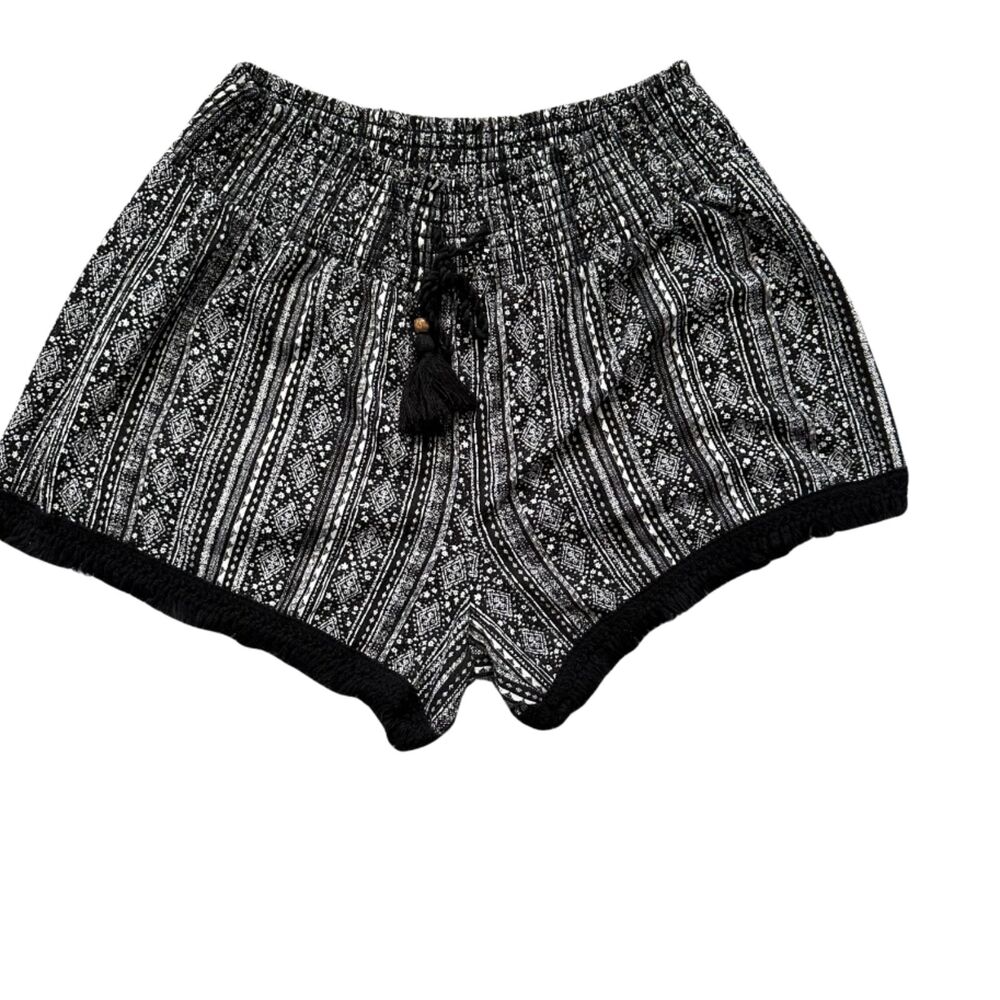 No Boundries Print Lounge Shorts black/white Large